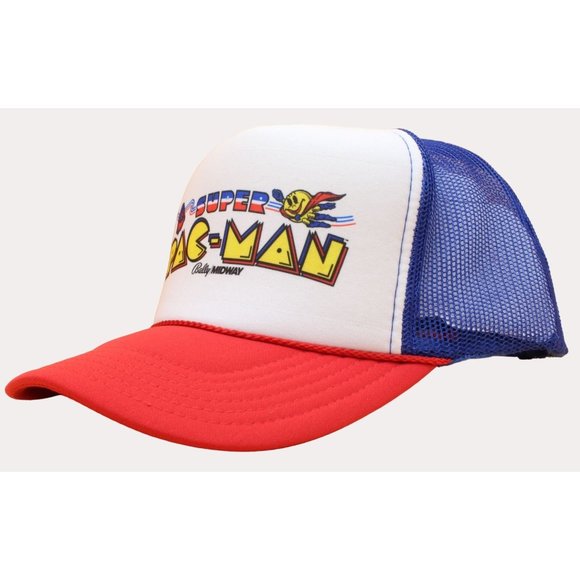 SUPER PAC-MAN Arcade Game Hat Vintage Trucker Hat Snap Back Adjustable. - Picture 3 of 3